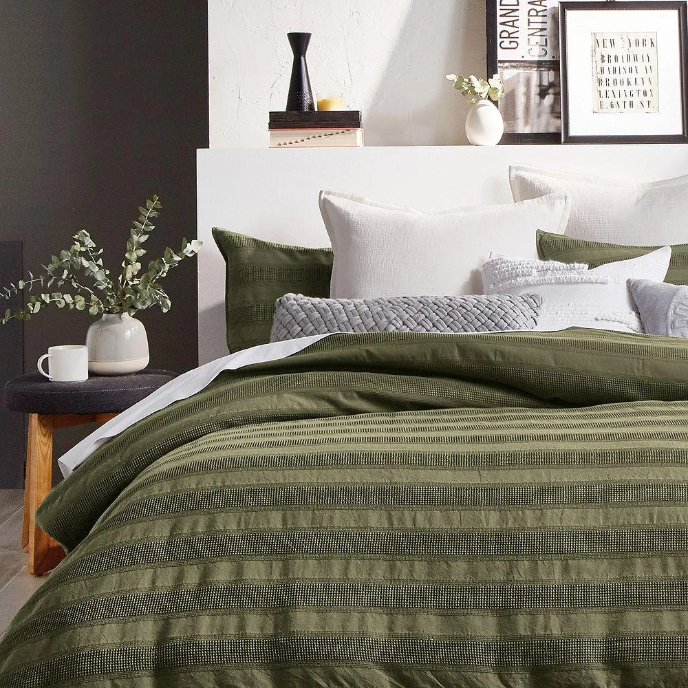 DKNY Textured Stripe Decorative Pillow, 20" x 20" 3