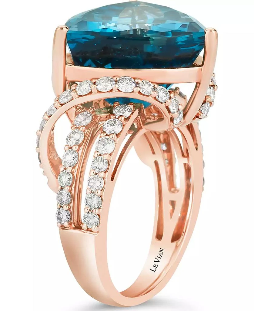 Le Vian Deep Sea Blue Topaz (9 ct. t.w.) 
Nude Diamonds (1-3/4 ct. t.w.) Ring in 14k Rose Gold 5