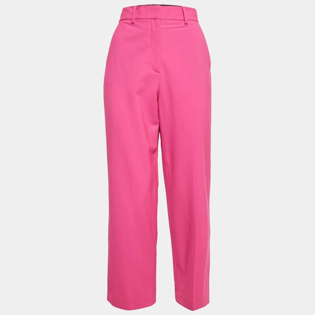 Theory Theory Pink Wool Straight Leg Trousers S 1