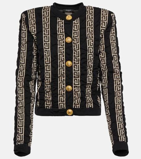 Balmain Monogram wool-blend cardigan 1
