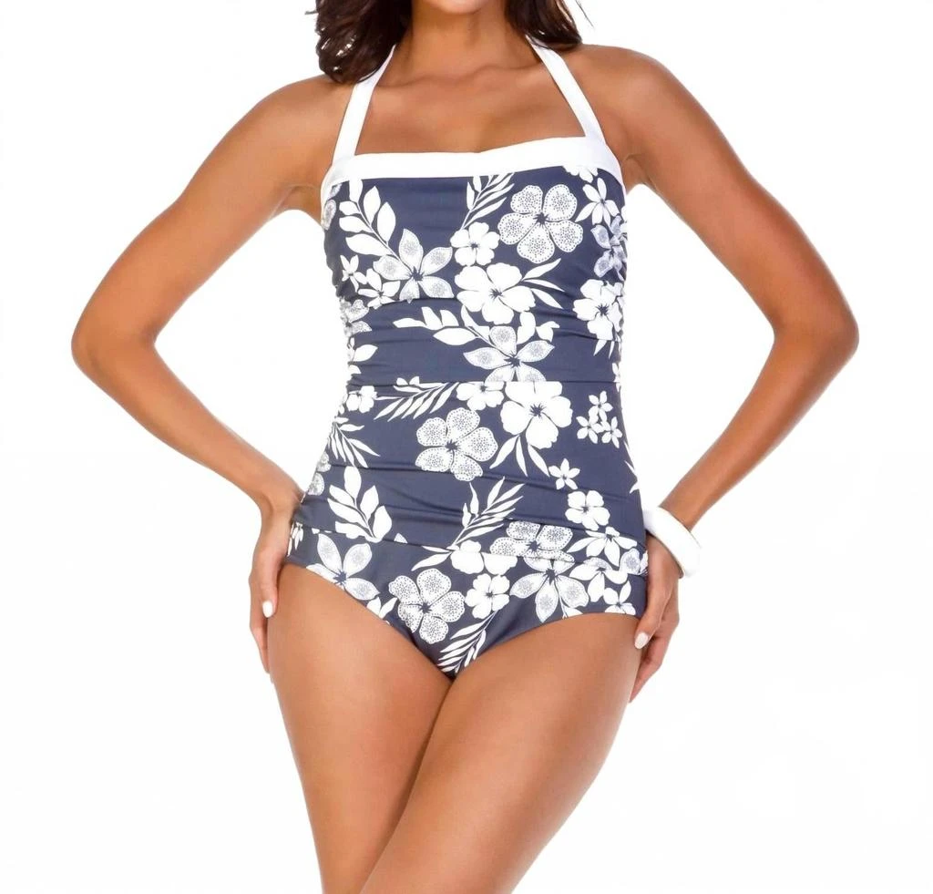 Shape Solver Bandeau Halter One Piece Swimsuit In Sol Second Nature 1