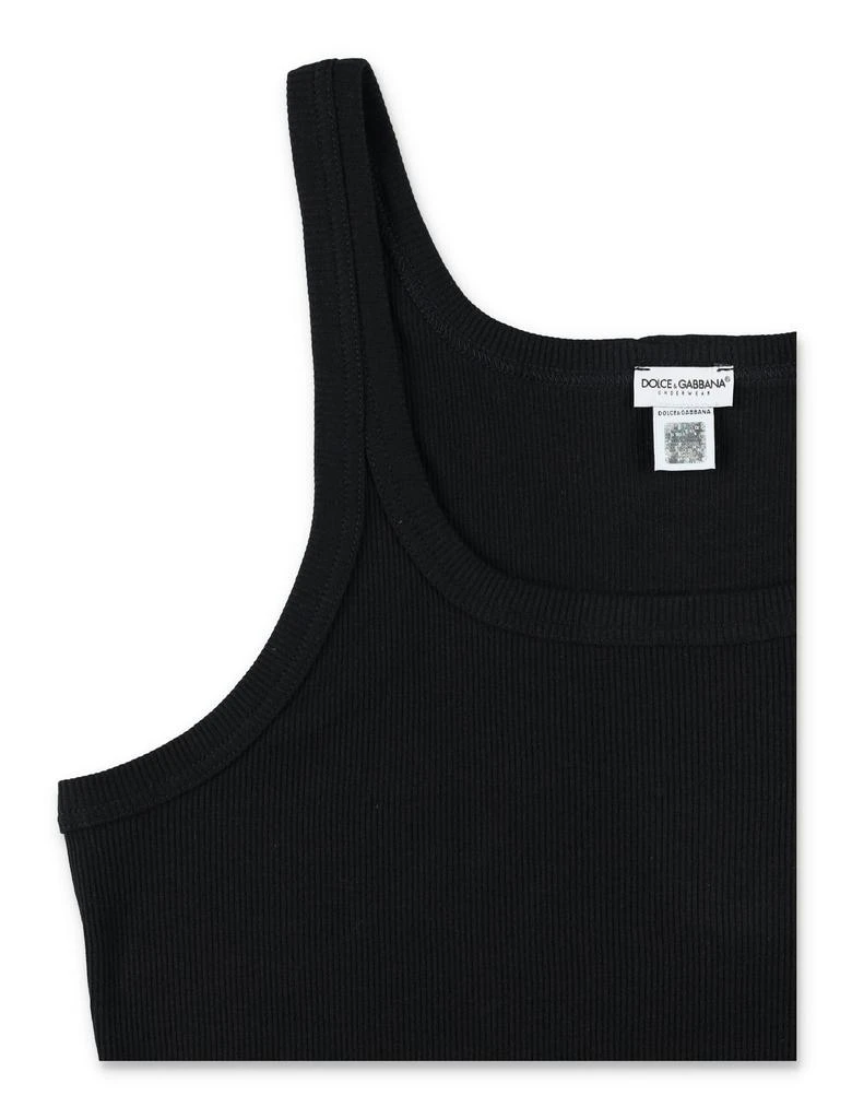Dolce & Gabbana Dolce & Gabbana Logo Patch Scoop Neck Tank Top 3