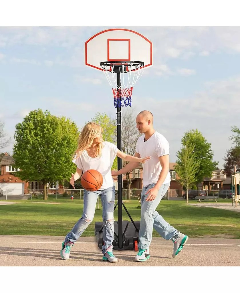 Costway Adjustable Basketball Hoop System Stand Kid Indoor Outdoor Net Goal 2