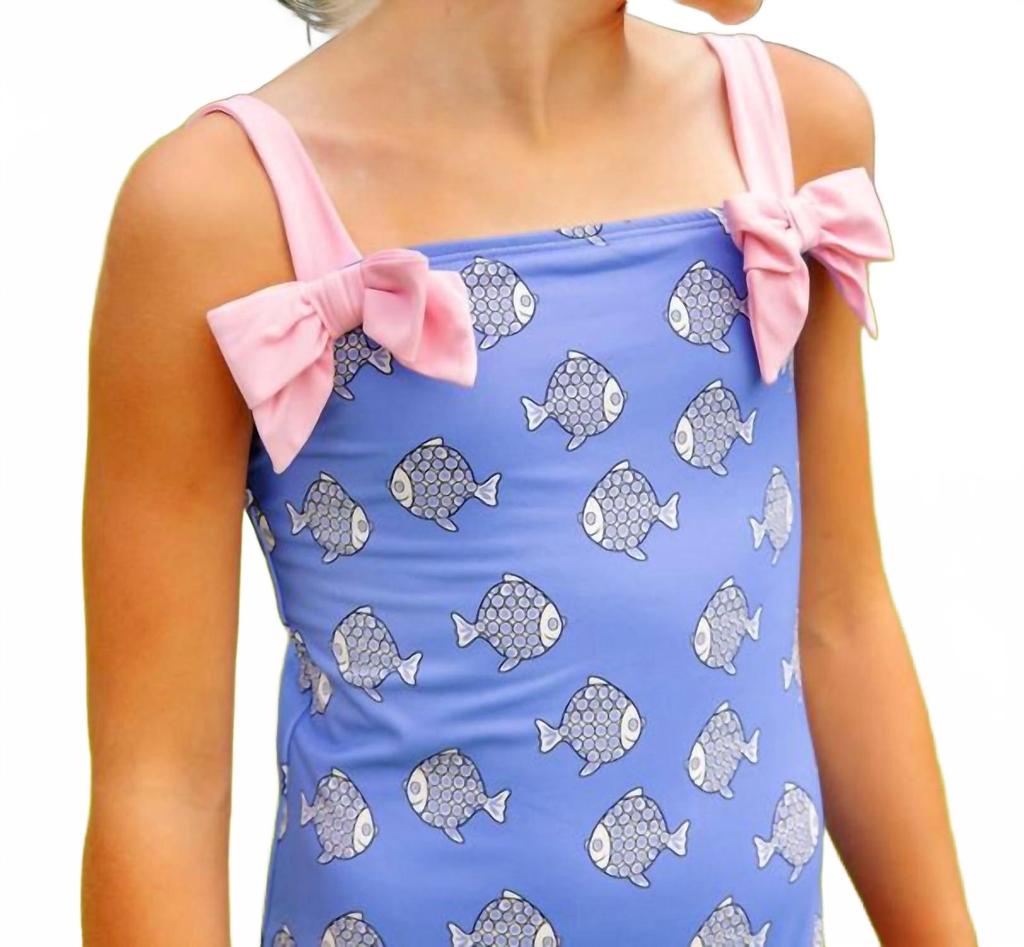 The Beaufort Bonnet Company Shannon Bow Bathing Suit In Little Fishes
