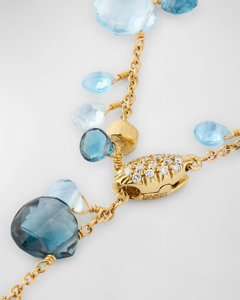 Marco Bicego 18K Yellow Gold Y Drop Necklace with Mixed Topaz and Diamonds 4