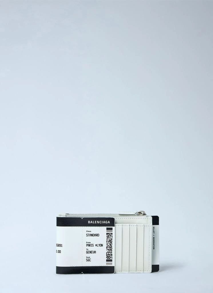 Balenciaga Ticket-Print Leather Zip Pouch 5