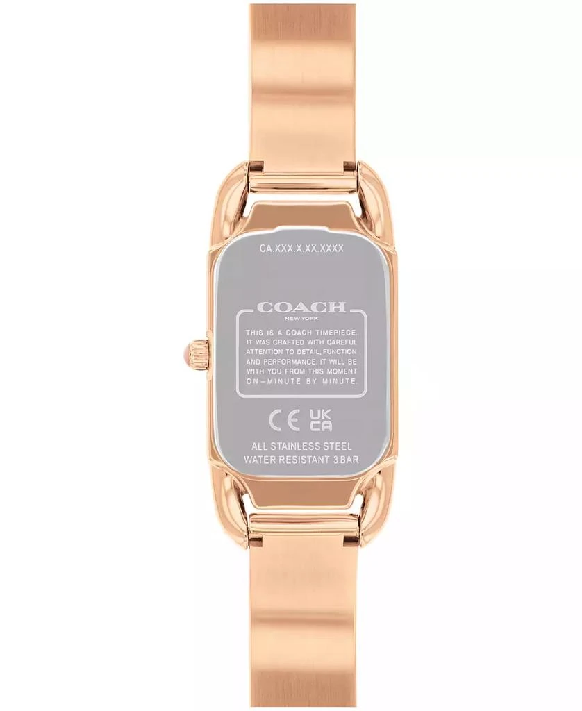 COACH Women's Cadie Rose Gold-Tone Stainless Steel Bangle Bracelet Watch 17.5 x 28.5mm 3