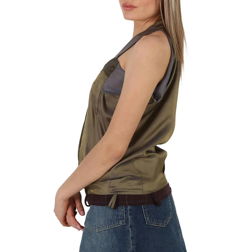 MAISON MARGIELA Ladies Bordeaux Square-Neck Wool Top 2