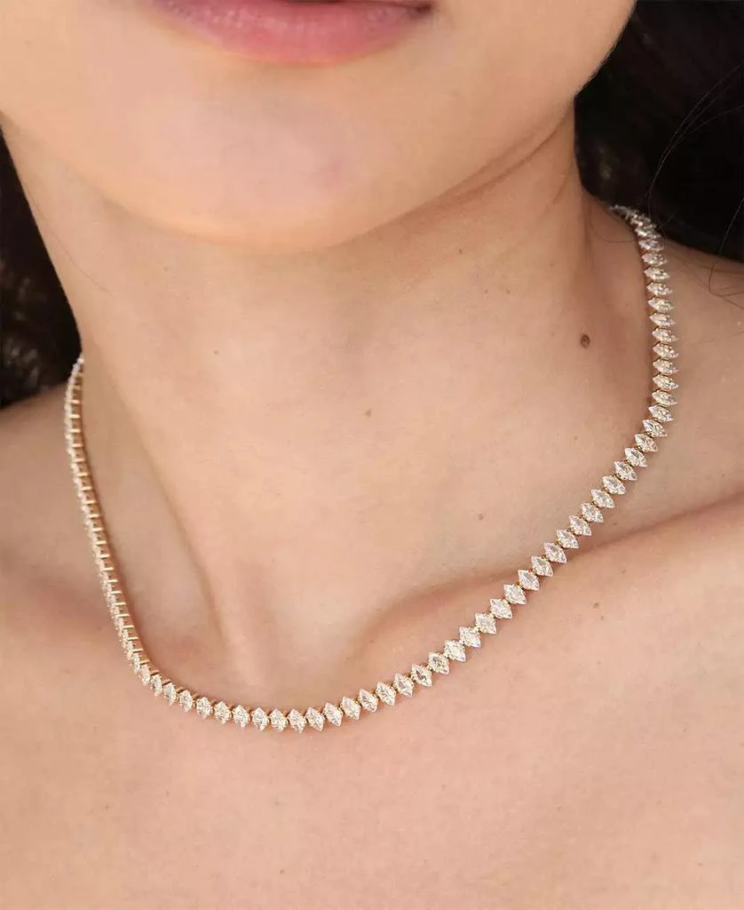 Ettika Jewelry 18K Gold Marquise Cubic Zirconia Necklace 3