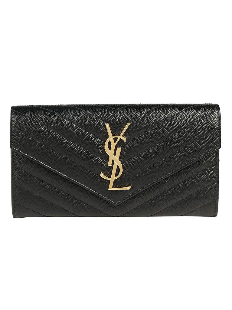 Yves Saint Laurent Saint Laurent Grain De Poudre Monogram Wallet 1