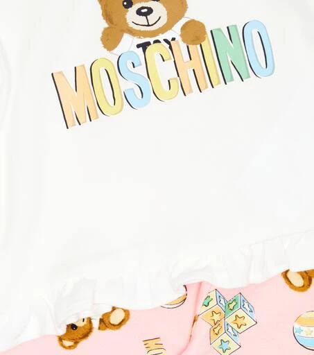 Moschino Baby set of cotton-blend T-shirt and shorts 3