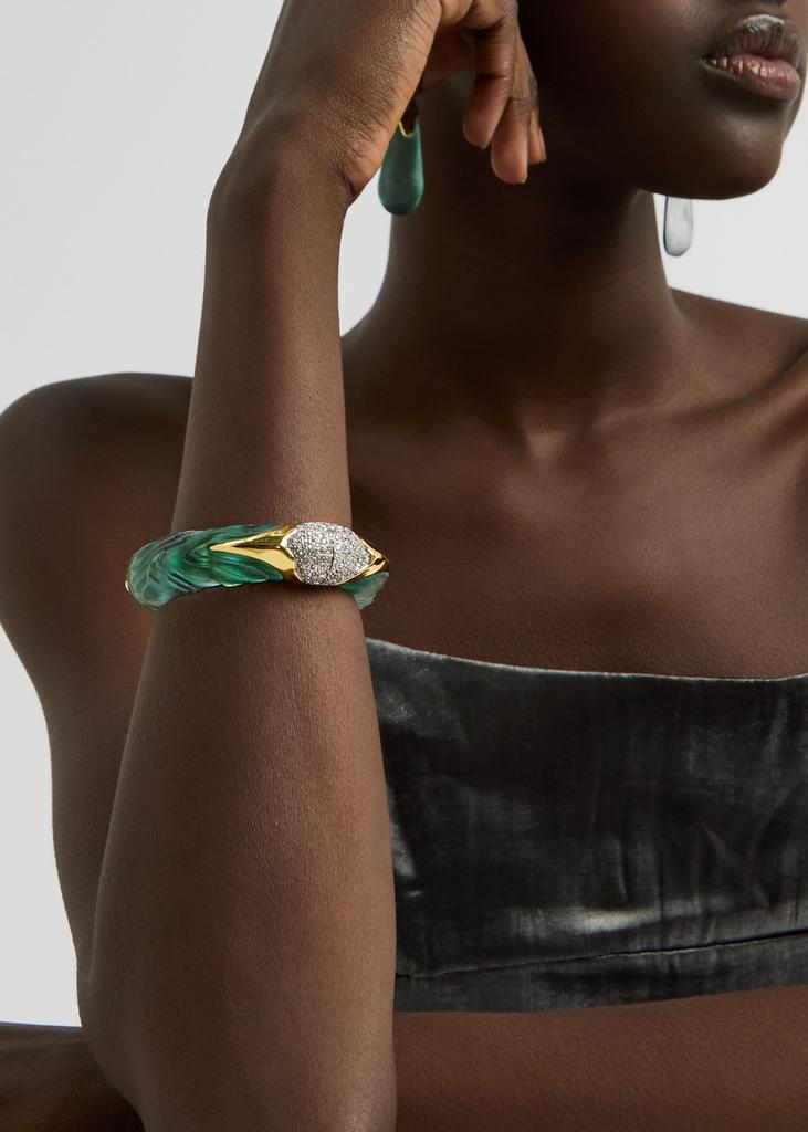 Alexis Bittar Madera 14kt gold-plated and Lucite bracelet