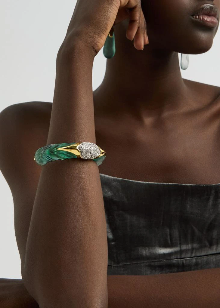Alexis Bittar Madera 14kt gold-plated and Lucite bracelet 2