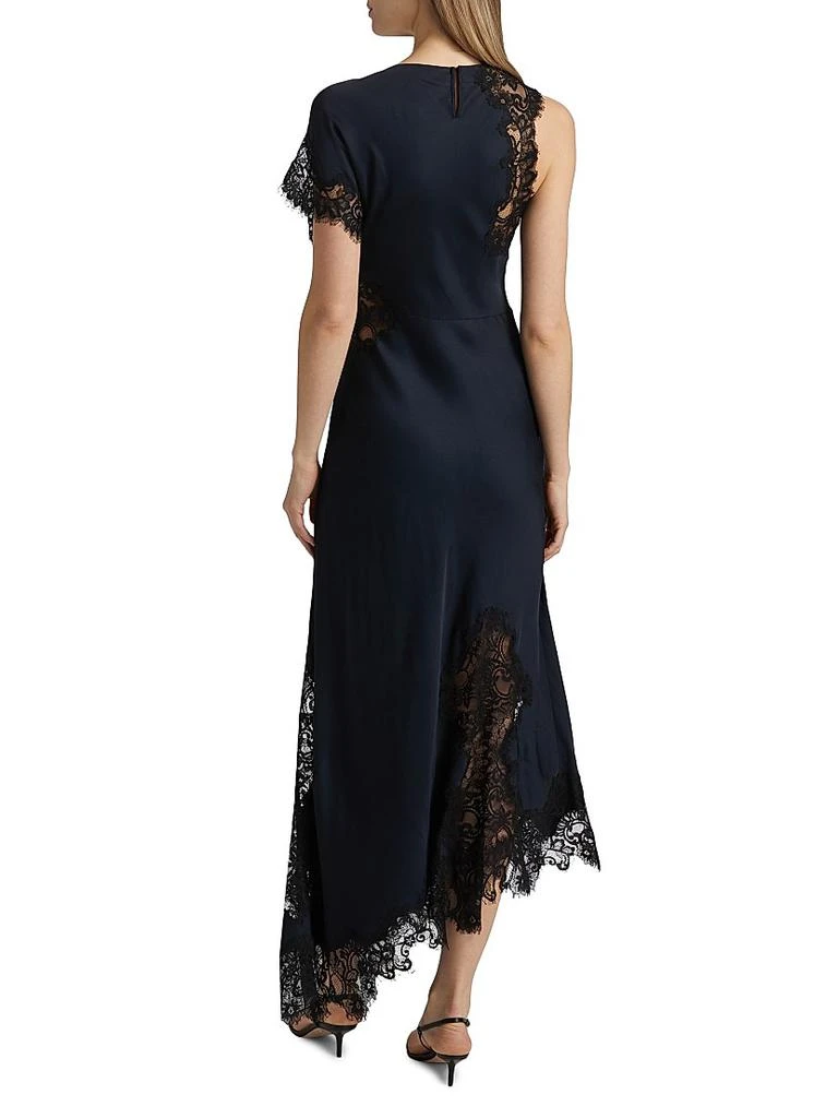 A.L.C. Alessia Lace-Trim Satin Maxi Dress 5