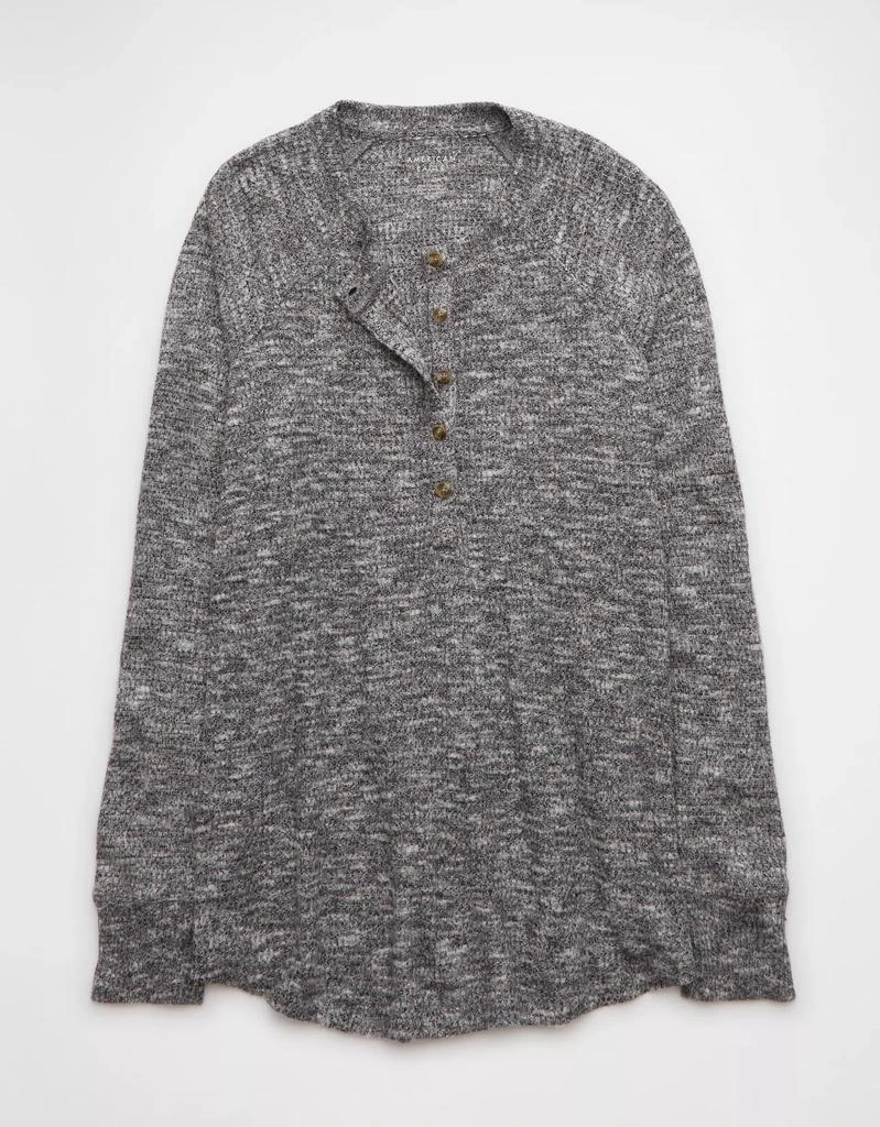 AE AE Plush Long-Sleeve Henley T-Shirt 4