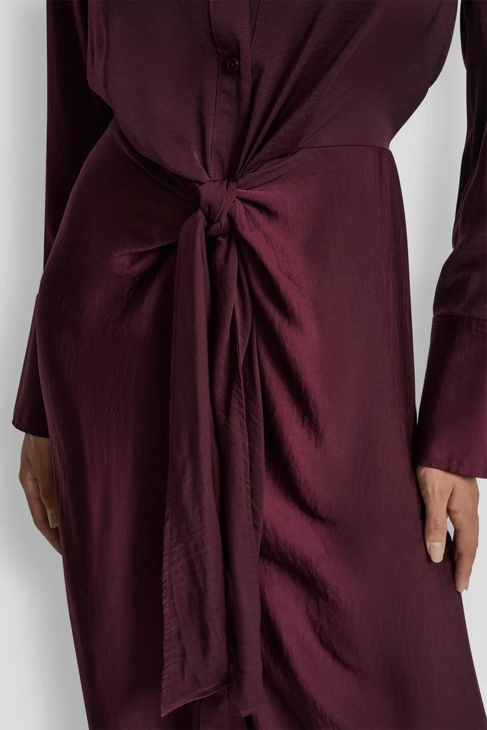 DKNY LONG SLEEVE BUTTON FRONT SHIRT DRESS WITH TIE WAIST - Shirts - Free  Shipping - BeyondStyle