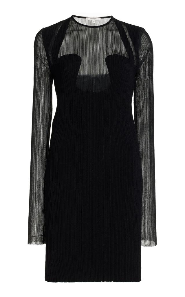 Nensi Dojaka Nensi Dojaka - Knit-Plisse Mini Dress - Black - XS - Moda Operandi