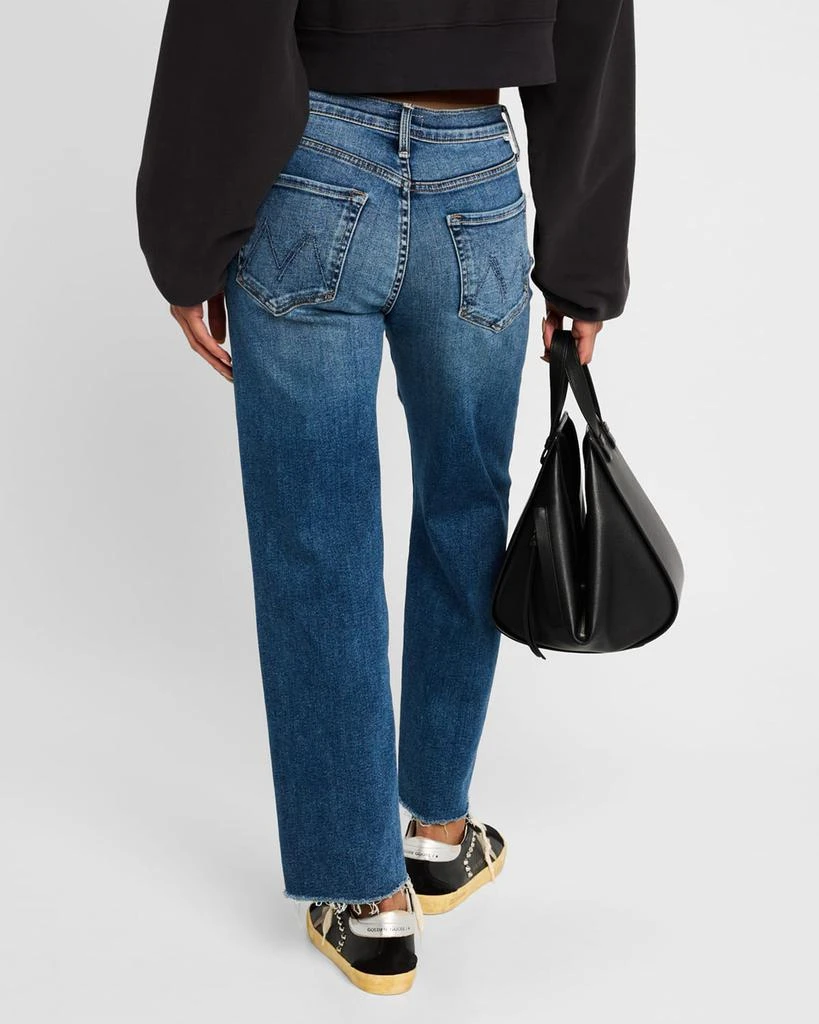 MOTHER The Mid-Rise Rambler Zip Ankle Fray Jeans 3