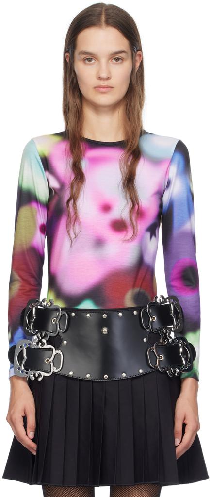 CHOPOVA LOWENA Multicolor Airbrush Bear Long Sleeve T-Shirt