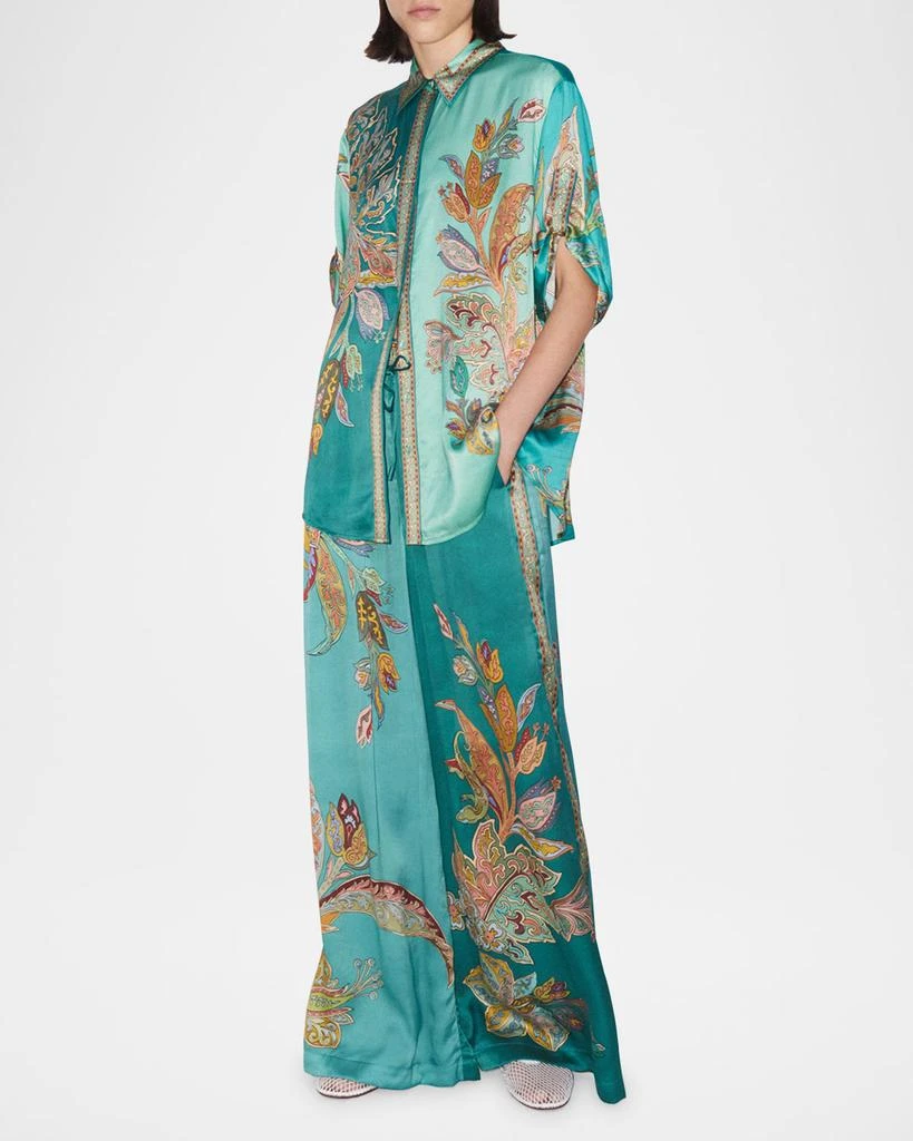 ALEMAIS France Wide-Leg Silk Pants 2