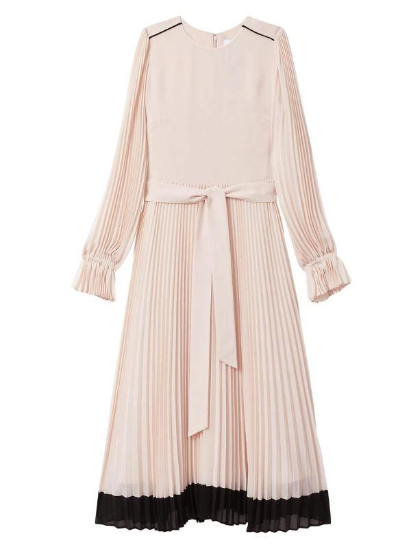 REISS Priya Pleated Midi-Dress 1