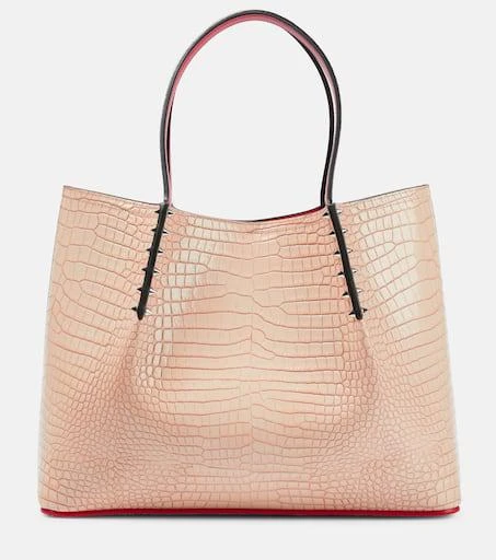 Christian Louboutin Cabarock Small croc-effect leather tote 1