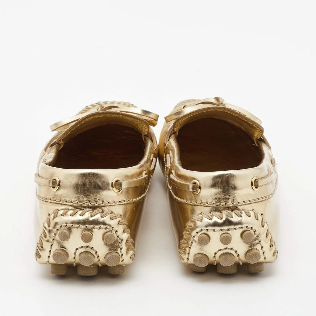 Louis Vuitton Louis Vuitton Gold Leather Gloria  Loafers Size  35 5