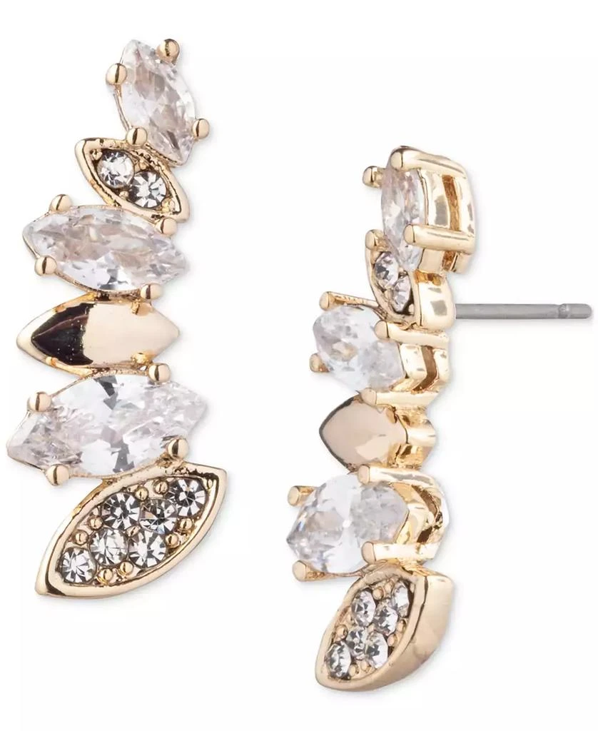 Emily in Paris Gold-Tone Pavé 
Marquise Crystal Drop Earrings 3