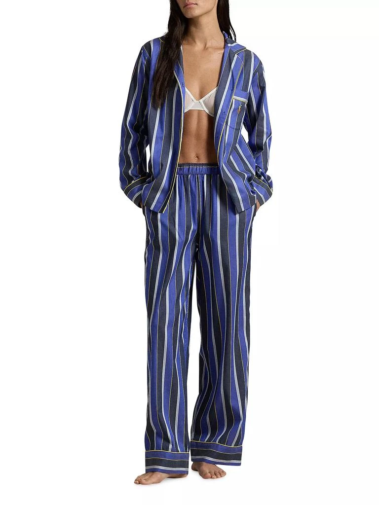 Ralph Lauren Cricket Stripe Madison Striped Cotton-Blend Pajamas 3