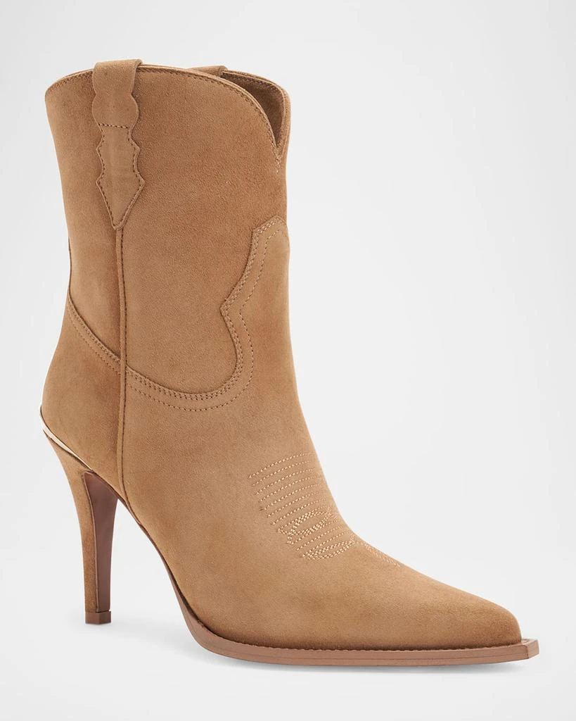 Partlow Katie Suede Western Stiletto Booties 2