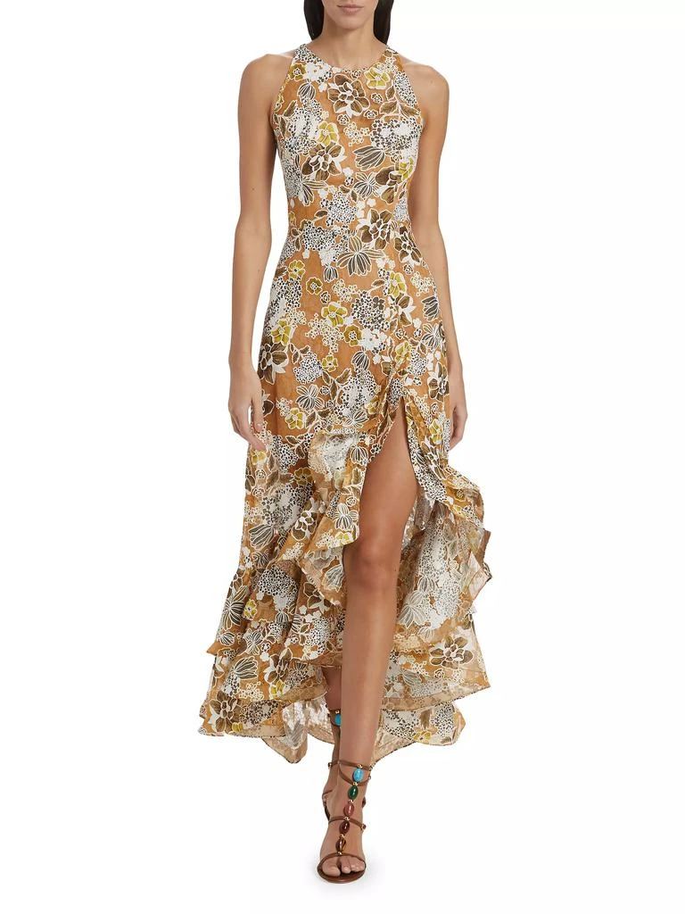 BRONX AND BANCO Sicilia Floral Ruffled Midi-Dress 3