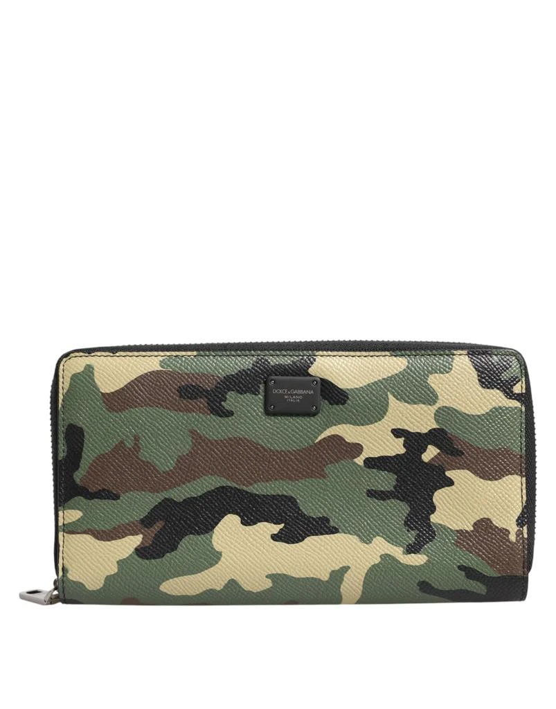 Dolce 
Gabbana Camouflage Logo Zip Around Continental Men
s Wallet