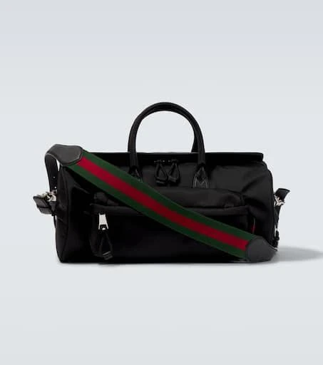 Gucci Web Stripe Medium logo duffel bag 1