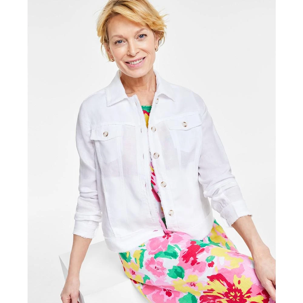 Charter Club Women's 100% Linen Jacket, Created for Macy's 3