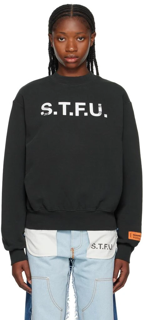 Heron Preston Black 'S.T.F.U.' Sweatshirt 1