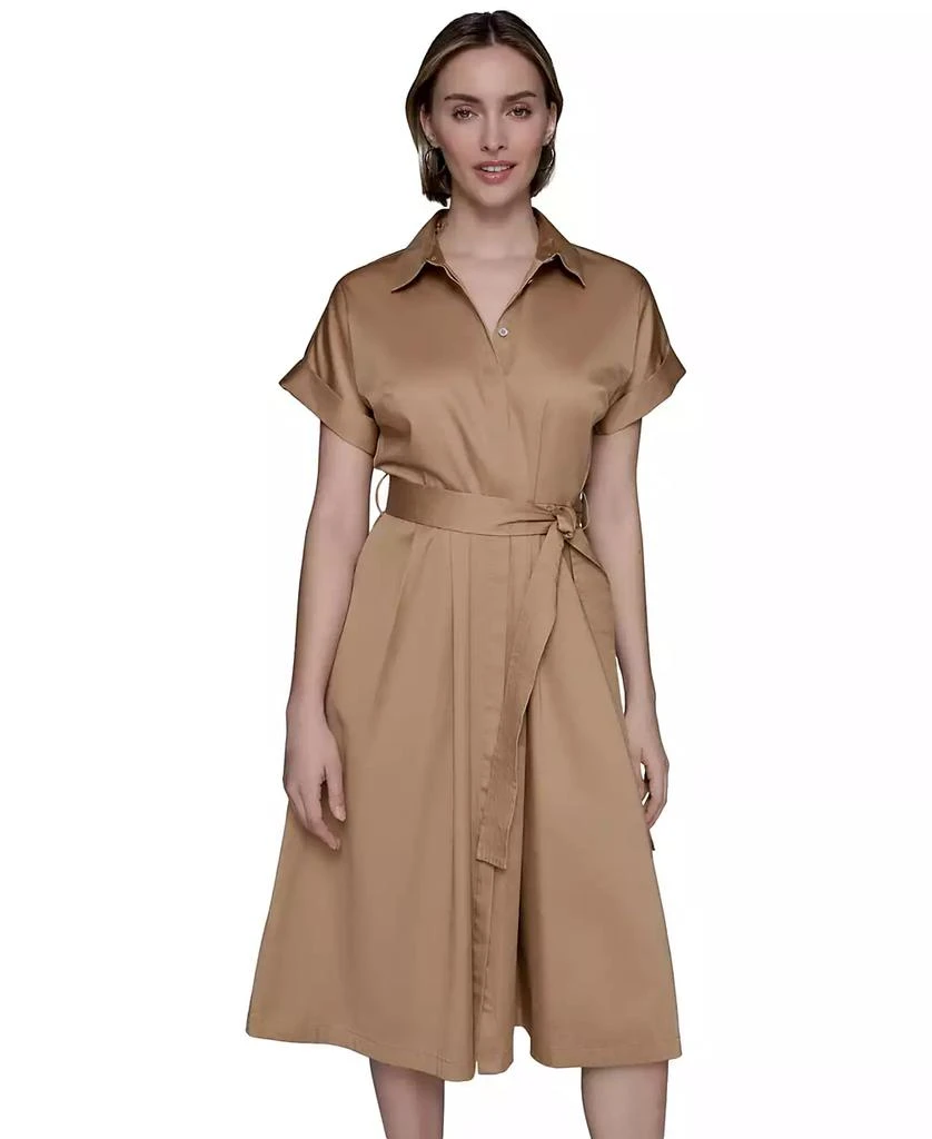 Karl Lagerfeld Paris Women's Cotton A-Line Shirtdress 2