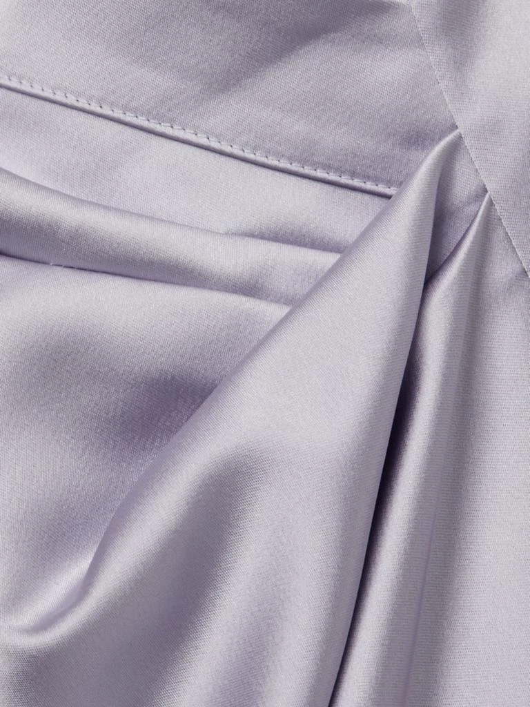 UNGARO Taryn Satin Wrap Minidress 6