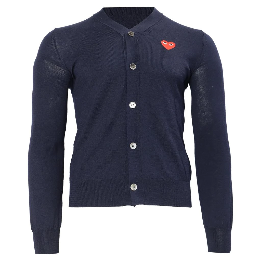 Comme des Garcons Comme Des Garçons Mini Heart Cardigan in Navy Blue Cotton 2