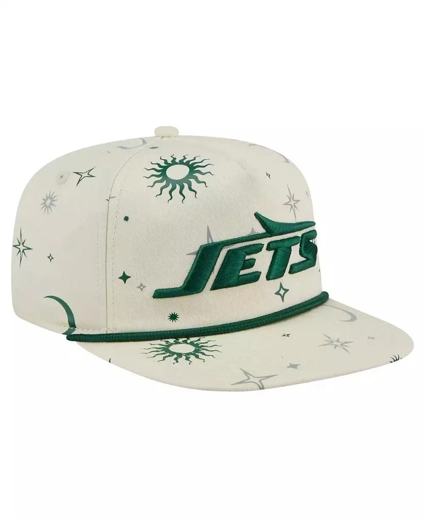 New Era Men's Cream New York Jets Celestial Golfer Adjustable Hat 3