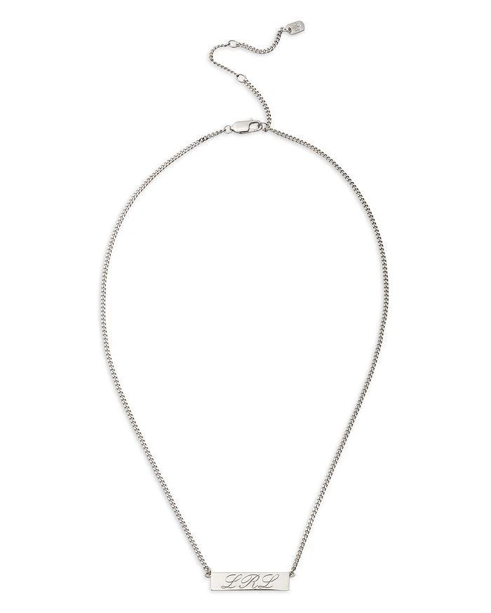 Ralph Lauren Logo Script Statement Necklace in Sterling Silver, 16"-19"
