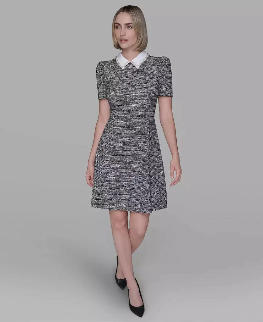 Karl Lagerfeld Paris Women's Collared Tweed A-Line Dress - Dresses & Skirts  - Compare Prices from 7+ Stores - Free Shipping - BeyondStyle