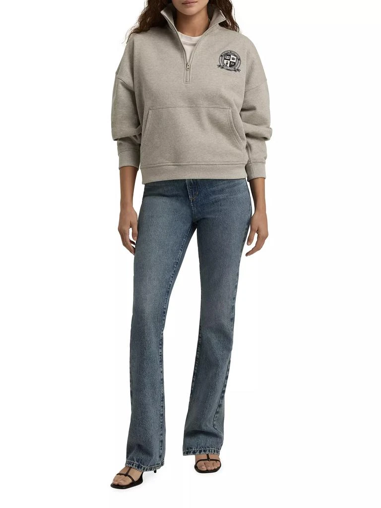 Favorite Daughter The Coaches Cotton-Blend Half-Zip Sweater 2