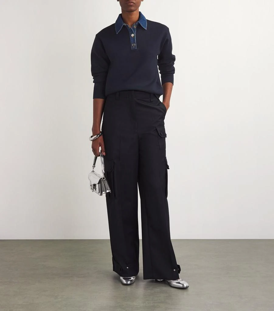 Sandro Paris Denim-Collar Sweater 2