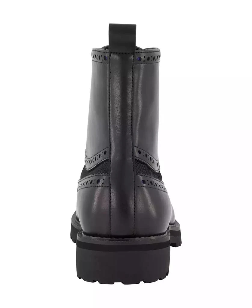 DKNY Men's Lace Up Rubber Sole Wingtip Dress Boots 3