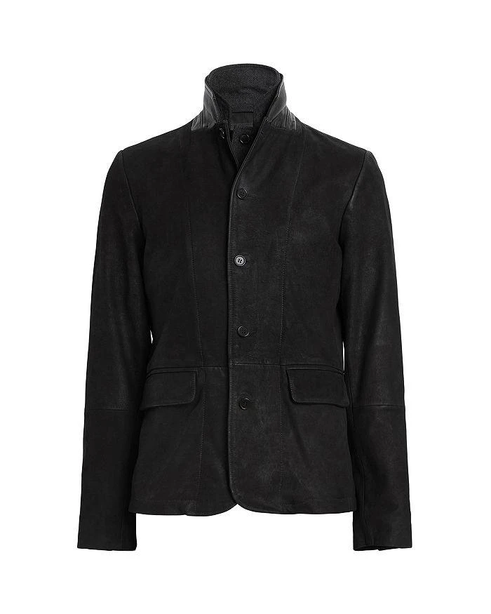 ALL SAINTS Survey Layered Leather Blazer 7