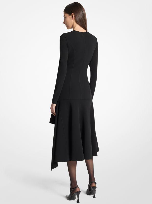 Michael Kors Stretch Wool Crepe Cascade Sheath Dress