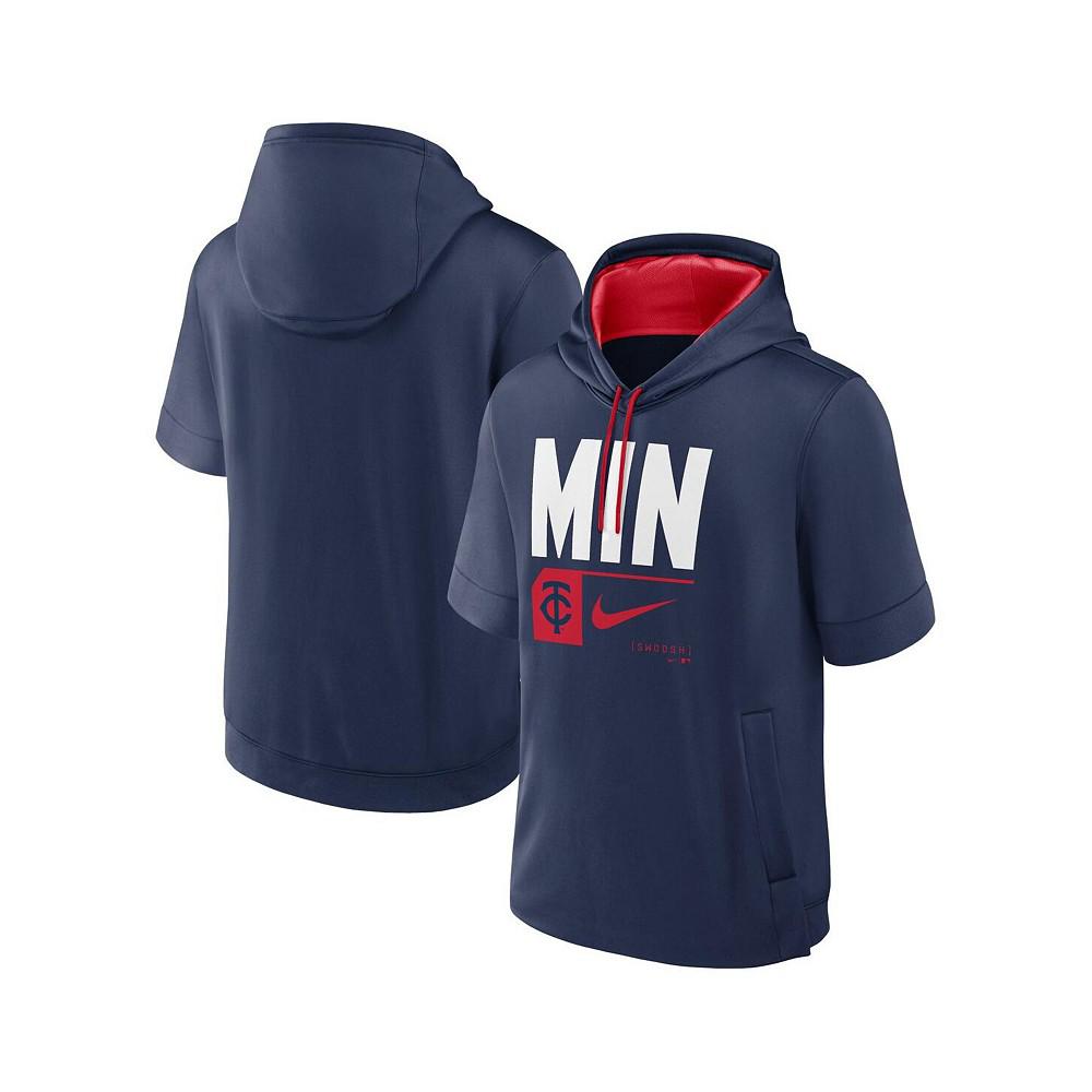 Nike Men's Navy Minnesota Twins Tri Code Lockup Short Sleeve Pullover Hoodie