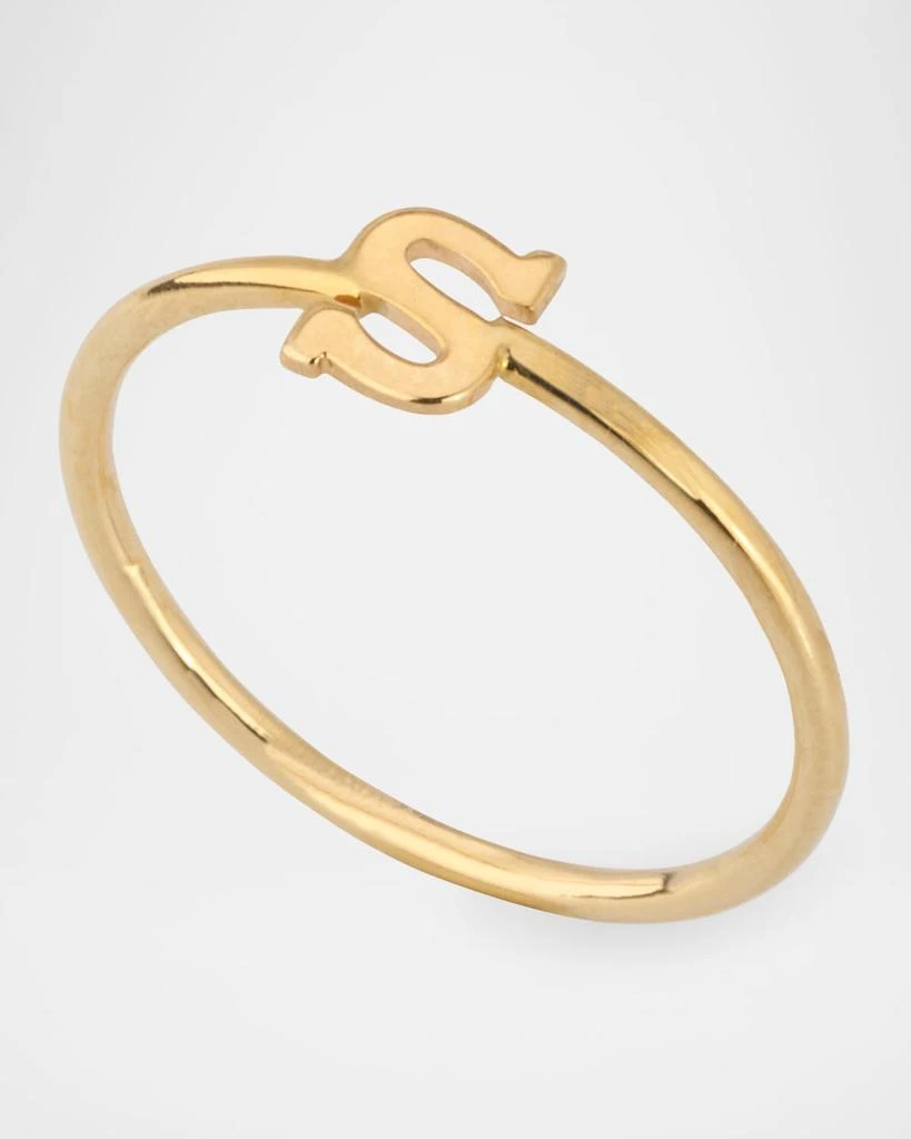 Zoe Lev 14K Yellow Gold Initial Ring, Size 7 3