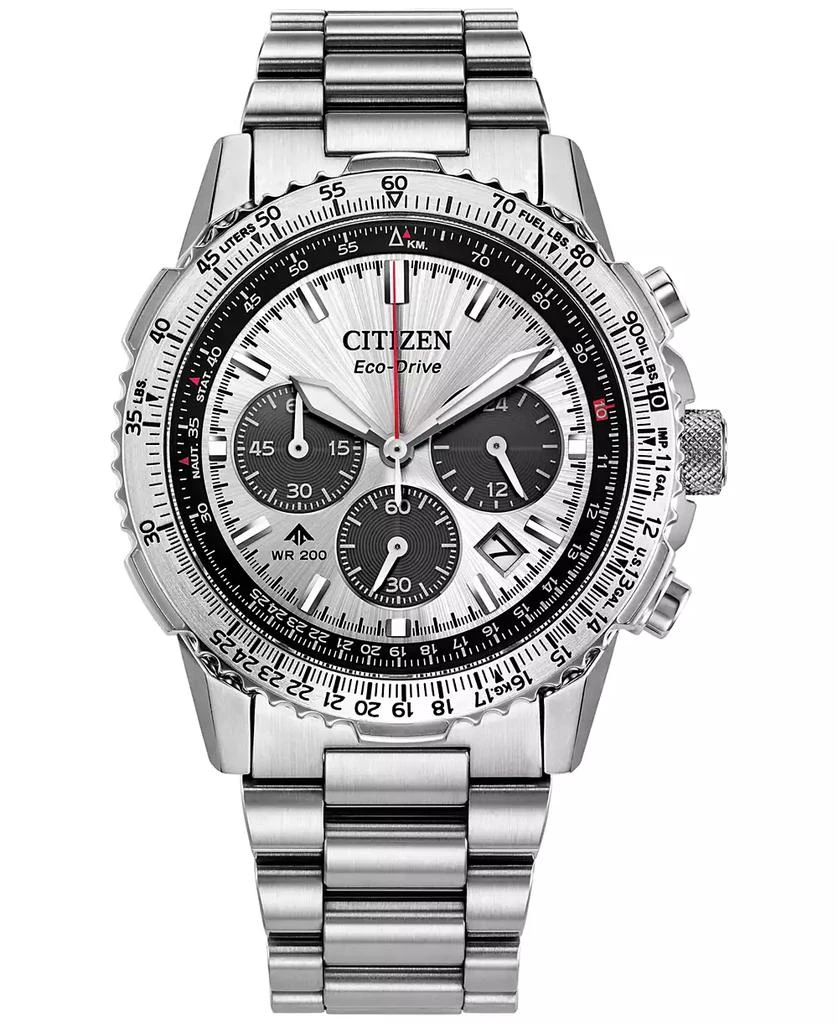 Citizen Men's Promaster Air Navihawk Silver-Tone Stainless Steel Bracelet Watch 40mm 1