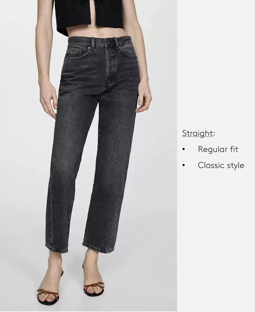Mango Women's Straight-Fit Cropped Jeans 10